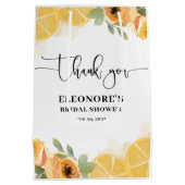 Bruiloft met citroenen en bloemen medium cadeauzakje (Achterkant)