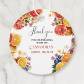 Bruiloft met Citrus Hoofdpersoon  Bedankjes Labels (Voorkant)