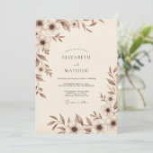 Bruiloft Met Delicate Botanische Elementen Kaart (Staand voorkant)