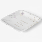 bruiloft met delicate wilde bloemen papieren bordje (Gebogen)