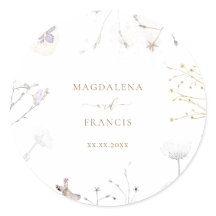 bruiloft met delicate wilde bloemen