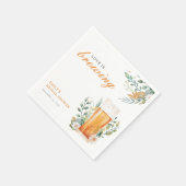 Bruiloft met een bierliefde borrelt servet (Hoek)