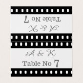 Bruiloft met een film thema Plaatskaart Kaart (Buitenkant ongevouwen)