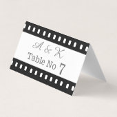 Bruiloft met een film thema Plaatskaart Kaart (Achterkant)