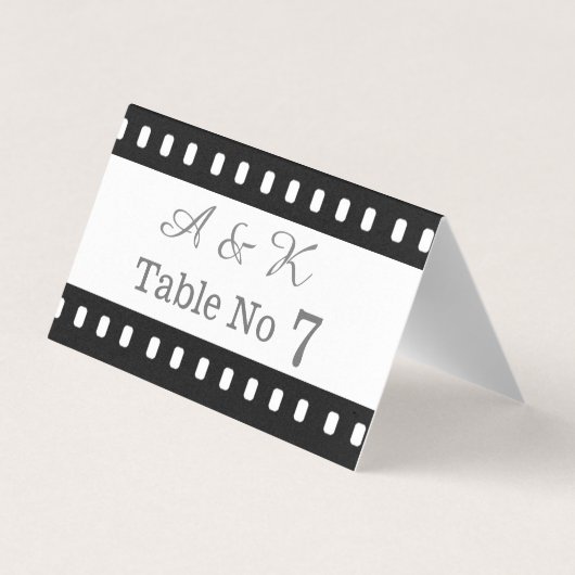 Bruiloft met een film thema Plaatskaart Kaart (Achterkant)