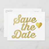 bruiloft met een gouden bruidsschat aankondigingskaart (Voorkant / Achterkant)