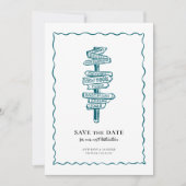 bruiloft met een reisthema | Destination Wedding Save The Date (Voorkant)