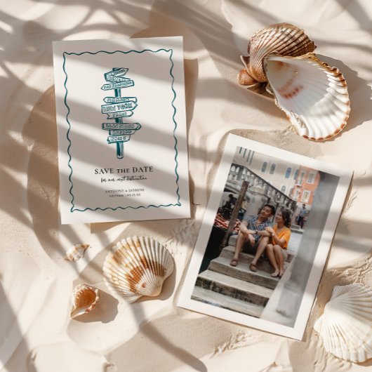 bruiloft met een reisthema | Destination Wedding Save The Date