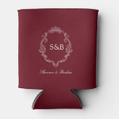 Bruiloft met elegante monogram bruidsschat blikjeskoeler (Voorkant)