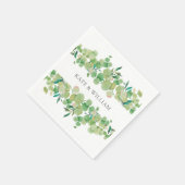 Bruiloft met eucalyptusguirlande servet (Hoek)