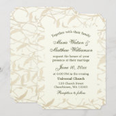 Bruiloft met Fantasievol Loof Kaart (Voorkant / Achterkant)