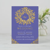 bruiloft met folie uitnodiging (Staand Voorkant)