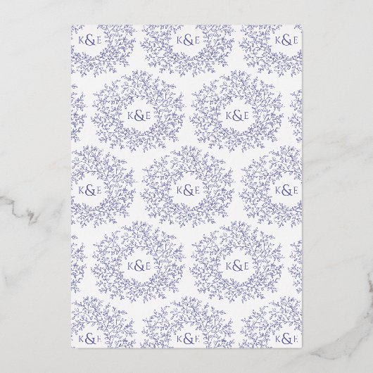 bruiloft met folie uitnodiging (Achterkant)