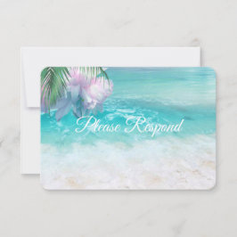 BRUILOFT MET FONKELEND OCEAANWATER RSVP KAARTJE