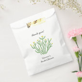 Bruiloft met gele bloem cholla cactus bedankzakje (Gezegeld)