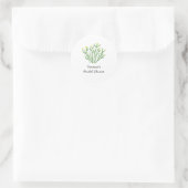 Bruiloft met gele bloem cholla cactus ronde sticker (Tas)