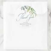 Bruiloft met Groene Dank Je Wel Ronde Sticker (Tas)