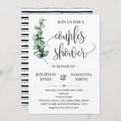 Bruiloft met groene decoratie voor koppels, minima kaart (Voorkant / Achterkant)