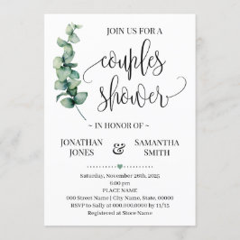 Bruiloft met groene decoratie voor koppels, minima kaart