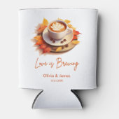 Bruiloft met Herfst Liefde Bruist Bruidsmeisje Bor Blikjeskoeler (Voorkant)