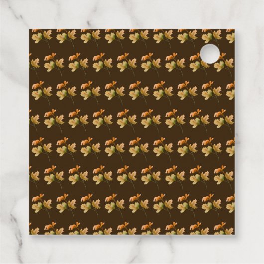 Bruiloft met herfstbladeren bedankjes labels (Achterkant)