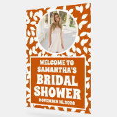 Bruiloft met herfstbladeren foto bruidsshower welk acryl bord (Hoek)
