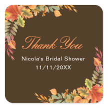 Bruiloft met herfstbladeren in herfstkleuren