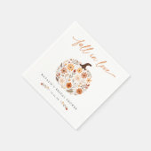 Bruiloft met herfstpompoen servet (Hoek)