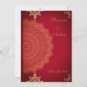 bruiloft met Hindu Red Mandala Kaart (Voorkant)