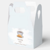 Bruiloft met koffie en croissants bedankdoosjes (Geopend)