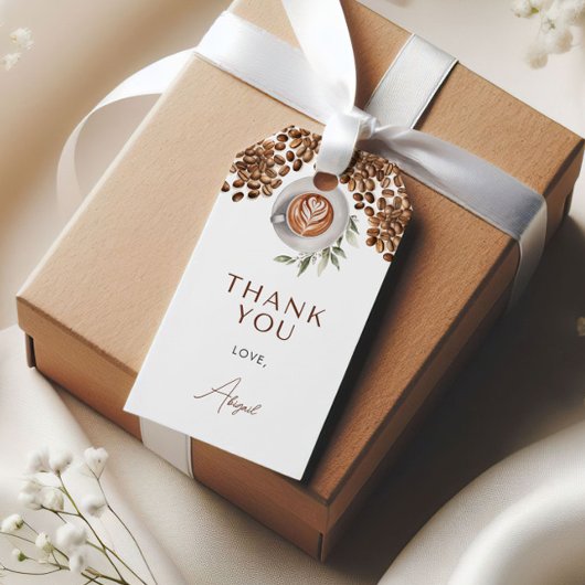 Bruiloft met koffie - Liefde in de maak Cadeaulabel