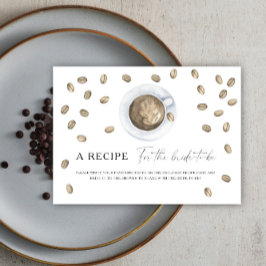 Bruiloft met koffie Recept voor de aanstaande brui Informatiekaartje