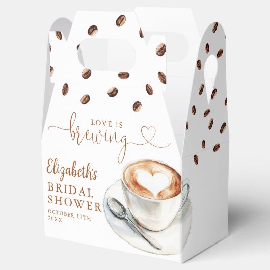 Bruiloft met Koffie Thema: Love Is Brewing Bedankdoosjes (Geopend)