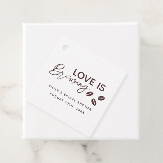 Bruiloft met Koffie Thema: Love is Brewing Bedankjes Labels (In situ)