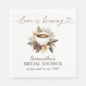 Bruiloft met koffie thema  servet (Voorkant)