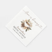 Bruiloft met koffie thema  servet (Hoek)