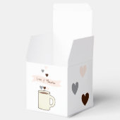 Bruiloft met koffiethema bedankdoosjes (Geopend)