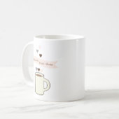 Bruiloft met koffiethema koffiemok (Voorkant links)