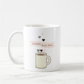 Bruiloft met koffiethema koffiemok (Links)