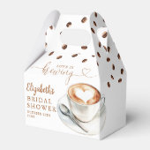 Bruiloft met koffiethema: Love Is Brewing Bedankdoosjes (Voorkant Zijde)