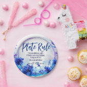 💍 bruiloft met # korenbloemen & lavendel eleganti papieren bordje (Feest)