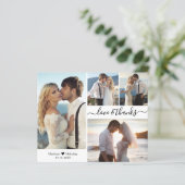 Bruiloft met laag budget Foto Collage Bedankkaart (Staand voorkant)