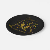 Bruiloft met Laarzen & Bubbels Papieren Bordje (Gekanteld)