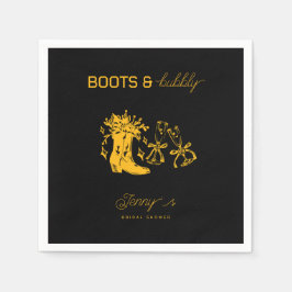 Bruiloft met Laarzen en Bruisend Bridale Shower Servet