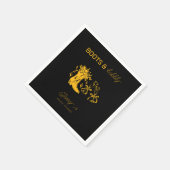 Bruiloft met Laarzen en Bruisend Bridale Shower Servet (Hoek)