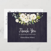 *~* Bruiloft met landelijke witte rozen in verweer Briefkaart (Voorkant / Achterkant)