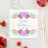 Bruiloft met levendig Mexicaans bloemfeest Servet (Insitu)