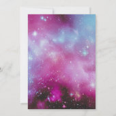 Bruiloft met Levendige Magenta Nevel Kaart (Achterkant)