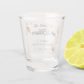 Bruiloft met Liefde in Bloei Shot Glas (Achterkant)
