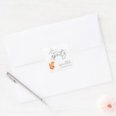 Bruiloft met Liefde op het Eerste Spritz-feest Vierkante Sticker (Envelop)